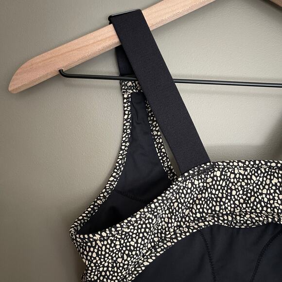 Varley Edris Sports Bra Mixed Pebble Size XS Black Cream Dot Print Cute Chic Gym - Picture 11 of 16